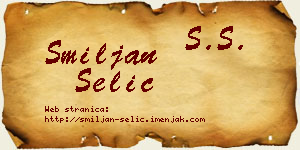 Smiljan Selić vizit kartica